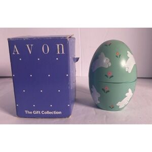 Avon Country Egg with Fragranced Tealight Candle  NIB Discontinued Free Kid Gift